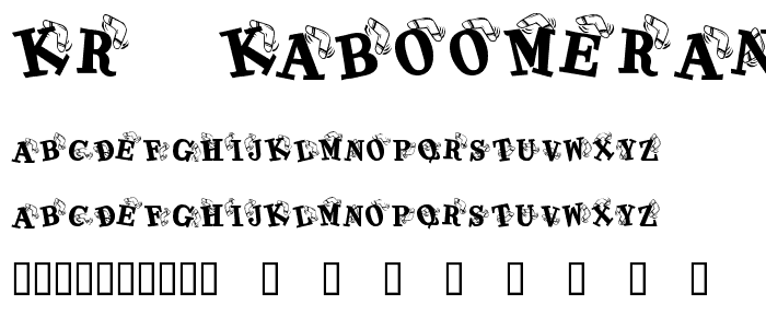 KR Kaboomerang font